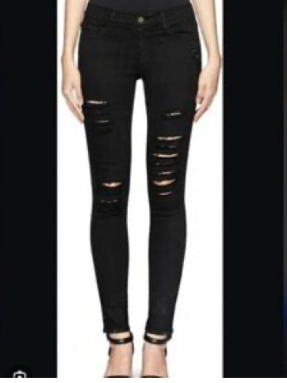 New with tags, Frame Denim , women’s 28 , le Skinny de Jeanne distressed jeans